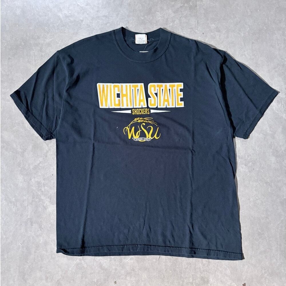 2000s Vintage Wichita State Shockers Black T-Shirt -XL